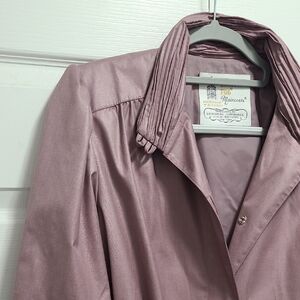 Vintage 80s London‎ Fog Dusty Rose Trench Coat 12 Petite